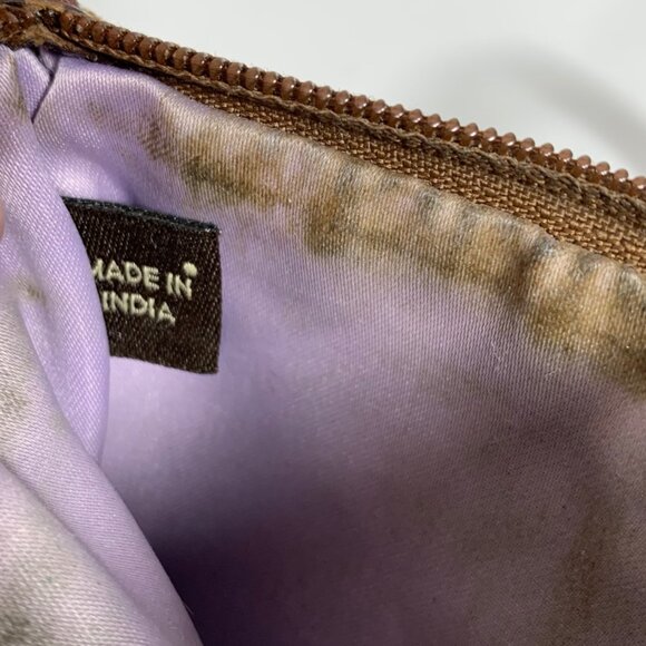 Coach Signature C Wristlet Clutch Tan/Brown Canvas/Leather Small Purse Hang Tag - Picture 6 of 6